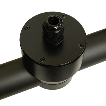 ABS housing with 20mm glanded inlet BLACK